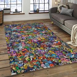 Pokemon Anime Manga Cartoon Character Carpet Rectangle Area Rug For Living Room Home Room Decor Gift For Fans PKM49