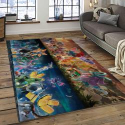 Pokemon Anime Manga Cartoon Character Carpet Rectangle Area Rug For Living Room Home Room Decor Gift For Fans PKM61