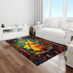 pokemon anime manga cartoon character carpet rectangle area rug for living room home room decor gift for fans light room pkm24