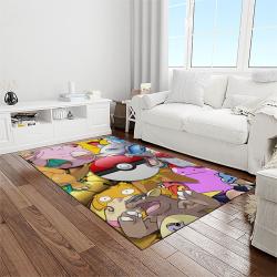 pokemon anime manga cartoon character carpet rectangle area rug for living room home room decor gift for fans light room pkm56