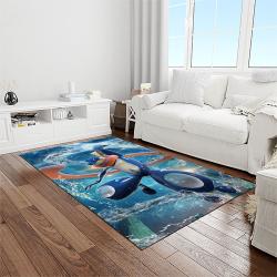 pokemon anime manga cartoon character carpet rectangle area rug for living room home room decor gift for fans light room pkm70