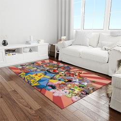 pokemon anime manga cartoon character carpet rectangle area rug for living room home room decor gift for fans light room pkm75
