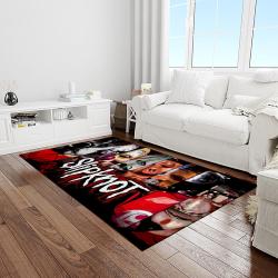 slipknot band heavy metal music metalheads carpet rectangle area rug for living room home room decor gift for fans light room slk19