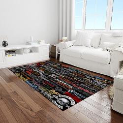 slipknot band heavy metal music metalheads carpet rectangle area rug for living room home room decor gift for fans light room slk24