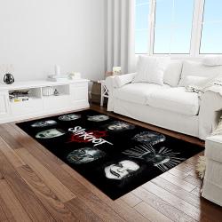 slipknot band heavy metal music metalheads carpet rectangle area rug for living room home room decor gift for fans light room slk36