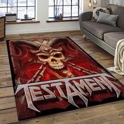 Testament Band Thrash Metal Music Metalheads Carpet Rectangle Area Rug For Living Room Home Room Decor Gift For Fans TTM31