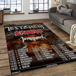Testament Band Thrash Metal Music Metalheads Carpet Rectangle Area Rug For Living Room Home Room Decor Gift For Fans TTM4