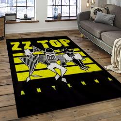 ZZ Top Band Rock Music Rocker Carpet Rectangle Area Rug For Living Room Home Room Decor Gift For Fans ZZT15