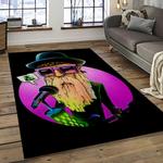 zz top band rock music rocker carpet rectangle area rug for living room home room decor gift for fans dark room zzt18