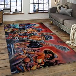 ZZ Top Band Rock Music Rocker Carpet Rectangle Area Rug For Living Room Home Room Decor Gift For Fans ZZT19