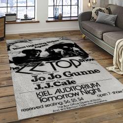 ZZ Top Band Rock Music Rocker Carpet Rectangle Area Rug For Living Room Home Room Decor Gift For Fans ZZT20