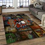 zz top band rock music rocker carpet rectangle area rug for living room home room decor gift for fans dark room zzt22