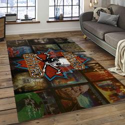 ZZ Top Band Rock Music Rocker Carpet Rectangle Area Rug For Living Room Home Room Decor Gift For Fans ZZT22
