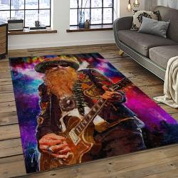 ZZ Top Band Rock Music Rocker Carpet Rectangle Area Rug For Living Room Home Room Decor Gift For Fans ZZT24