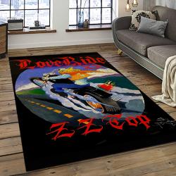 ZZ Top Band Rock Music Rocker Carpet Rectangle Area Rug For Living Room Home Room Decor Gift For Fans ZZT33