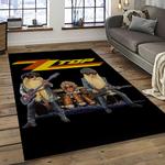 zz top band rock music rocker carpet rectangle area rug for living room home room decor gift for fans dark room zzt40