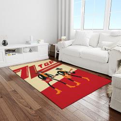 zz top band rock music rocker carpet rectangle area rug for living room home room decor gift for fans light room zzt13