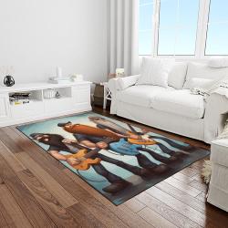 zz top band rock music rocker carpet rectangle area rug for living room home room decor gift for fans light room zzt34
