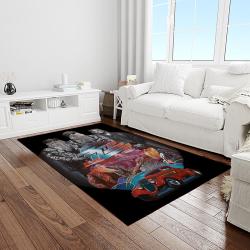zz top band rock music rocker carpet rectangle area rug for living room home room decor gift for fans light room zzt36