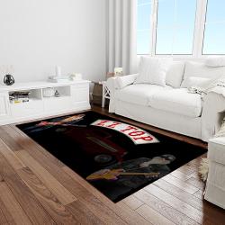 zz top band rock music rocker carpet rectangle area rug for living room home room decor gift for fans light room zzt38