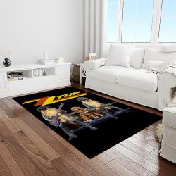 zz top band rock music rocker carpet rectangle area rug for living room home room decor gift for fans light room zzt40