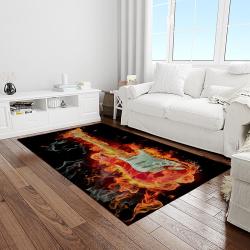 zz top band rock music rocker carpet rectangle area rug for living room home room decor gift for fans light room zzt6