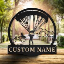 41367 parachuting skydiving metal sign personalized metal name signs home decor sport lovers gifts 1