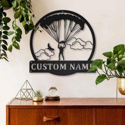 41367 parachuting skydiving metal sign personalized metal name signs home decor sport lovers gifts 2
