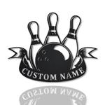 41866 bowling metal sign personalized metal name signs home decor sport lovers gifts 0