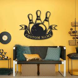 41866 bowling metal sign personalized metal name signs home decor sport lovers gifts 2