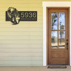 52925 personalized football player sport address sign house number plaque custom metal sign 2
