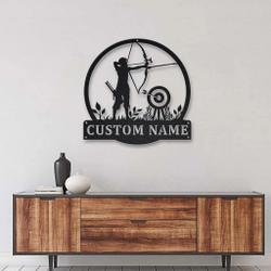 archery sport metal sign personalized metal name signs home decor sport lovers gifts 1