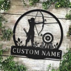 archery sport metal sign personalized metal name signs home decor sport lovers gifts 2