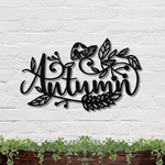 autumn floral metal sign fall sign halloween decoration for home 0