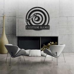 axe throwing metal sign personalized metal name signs home decor sport lovers gifts 1