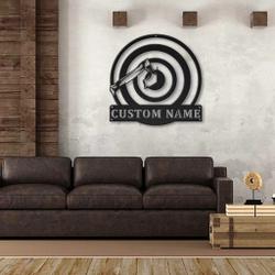 axe throwing metal sign personalized metal name signs home decor sport lovers gifts 2