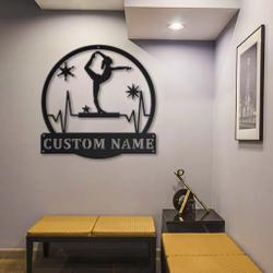 balance beam metal sign personalized metal name signs home decor sport lovers gifts 1