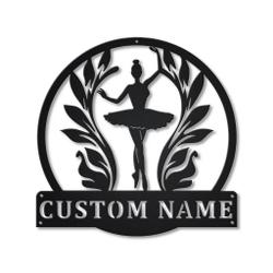 Ballet Dance Sport Metal Wall Art Personalized Metal Name Signs Home Decor Ballet Lovers Gifts