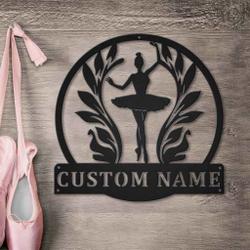 ballet dance sport metal sign personalized metal name signs home decor ballet lovers gifts 1