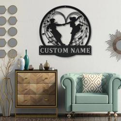 ballroom dancing metal sign personalized metal name signs home decor sport lovers gifts 2