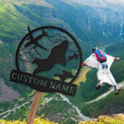 base jumping metal sign personalized metal name signs home decor sport lovers gifts 2