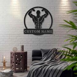 bodybuilding metal sign personalized metal name signs home decor sport lovers gifts 2