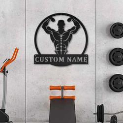 bodybuilding metal sign personalized metal name signs home decor sport lovers gifts 3