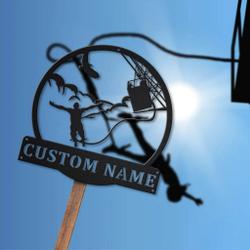 bungee jumping metal sign personalized metal name signs home decor sport lovers gifts 2