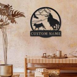 calf roping sport metal sign personalized metal name signs home decor sport lovers gifts 2