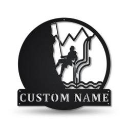 Canyoning sport Metal Wall Art Personalized Metal Name Signs Home Decor Sport Lovers Gifts
