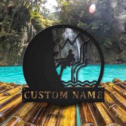 canyoning sport metal sign personalized metal name signs home decor sport lovers gifts 3
