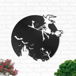 cat witch halloween metal wall art halloween decoration for home 1