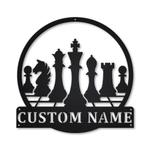 chess sport metal sign personalized metal name signs home decor sport lovers gifts 0