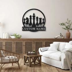 chess sport metal sign personalized metal name signs home decor sport lovers gifts 2